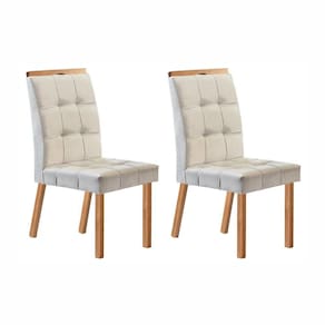 Conjunto com 2 Cadeiras 99,5x45,5x74,5cm Sophia Champagne