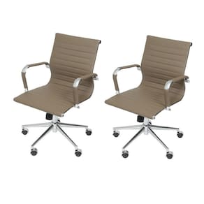 Kit 2 Cadeiras para Escritório Diretor Esteirinha com Relax 3301 Or Design Cinza