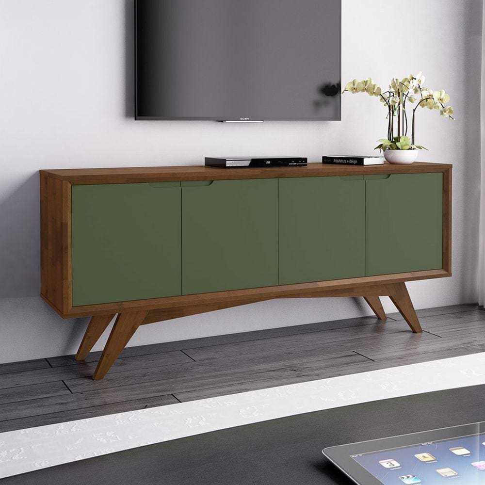 Buffet 4 Portas Querubim Pinhão/Verde Musgo