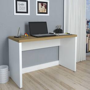 Escrivaninha Minimalista 1,2m Toq Artany Olmo/Branco
