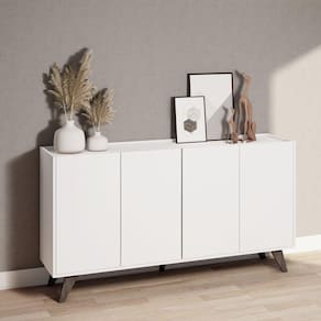 Buffet 4 Portas 148,5cm Monterrey Estilare Branco
