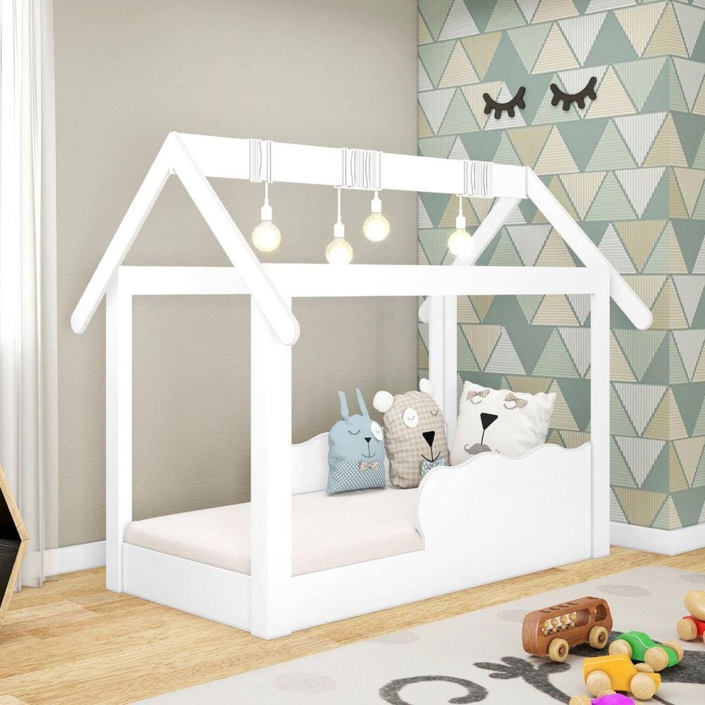Mini Cama Montessoriana MC060 DJD Móveis Branca