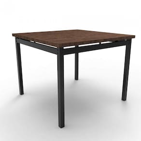 Mesa de Jantar Quadrada Riviera Preto/Castanho Rústico