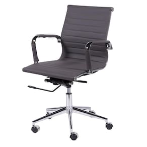 Cadeira para Escritório Diretor Esteirinha com Relax Sintético 3301 Or Design Cinza