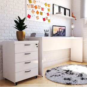 Mesa para Escritório 180cmx42cm 40mm Branca