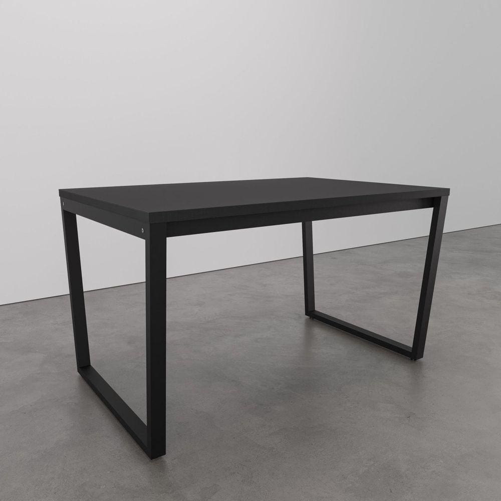 Mesa de Jantar 135x90cm Estilo Industrial Concept CabeCasa MadeiraMadeira Preto Trama/Preto