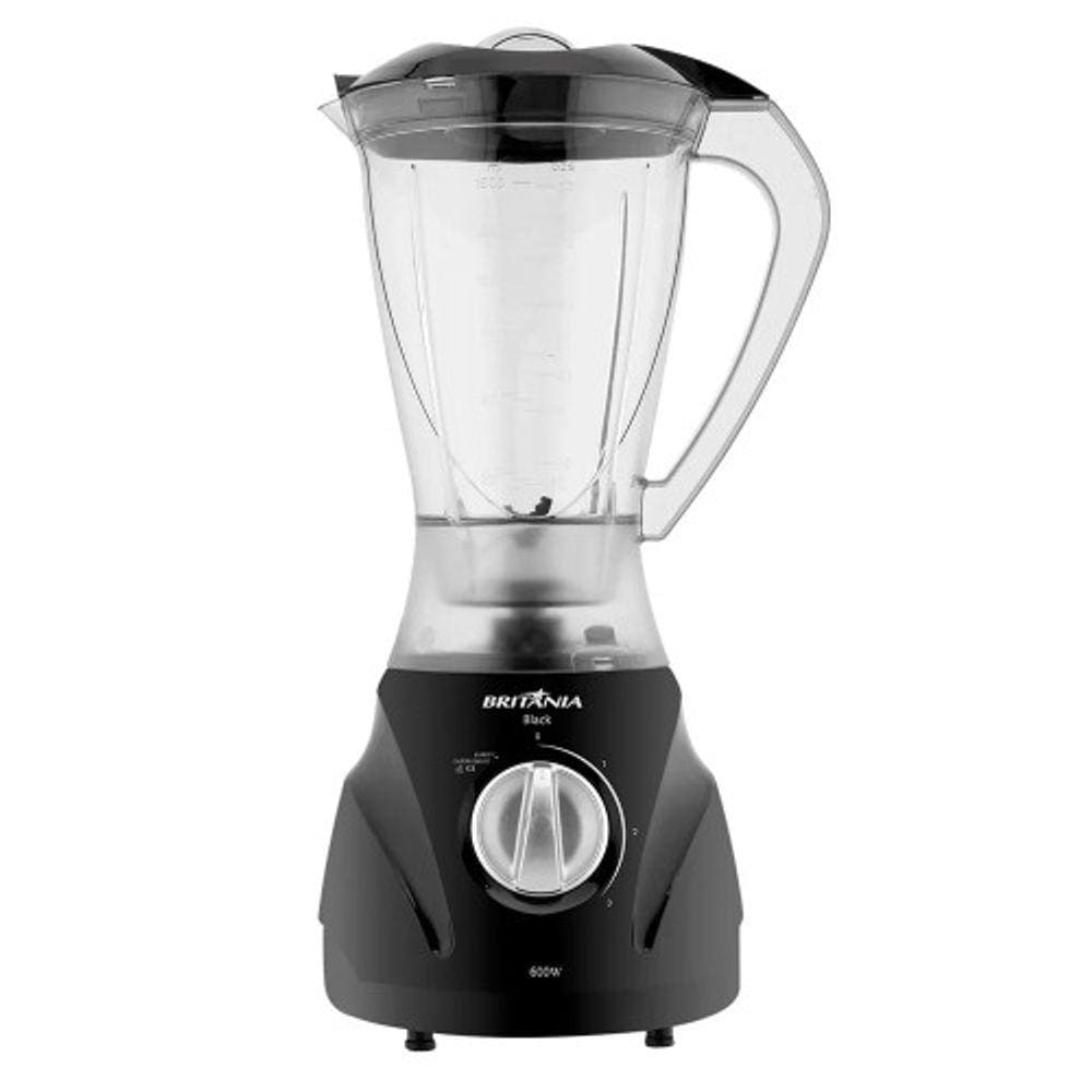 Liquidificador Britânia Black 3 Velocidades Função Pulsar 2,1 Litros 600W
