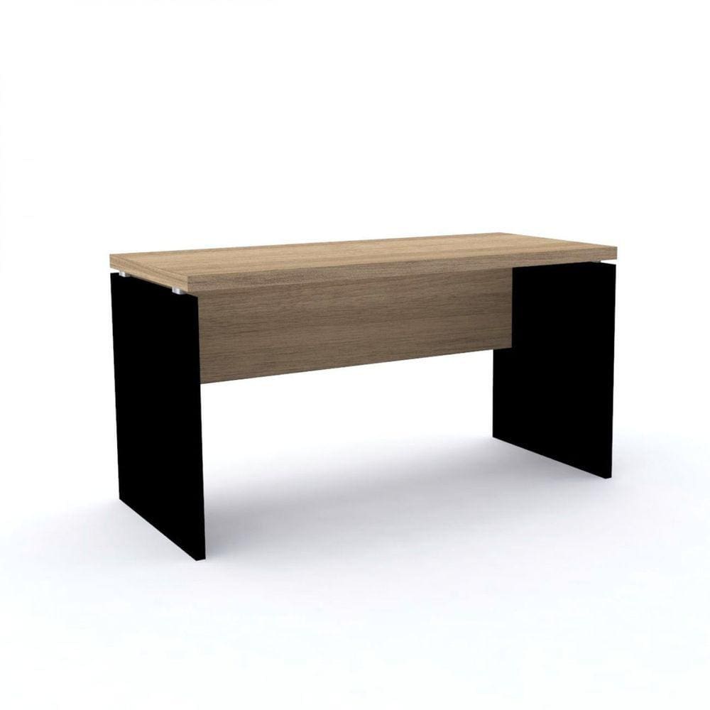 Mesa para Escritório Diretor 120x60cm PE40 Pandin Móveis Noce Marromlle/Preto