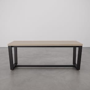 Banco 2 Lugares 120cm Estilo Industrial Concept CabeCasa MadeiraMadeira Acácia/Preto