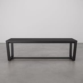 Banco 3 Lugares 150cm Estilo Industrial Concept CabeCasa MadeiraMadeira Preto Trama/Preto