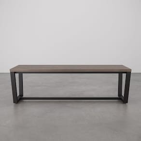 Banco 3 Lugares 150cm Estilo Industrial Concept CabeCasa MadeiraMadeira Ameixa Negra/Preto