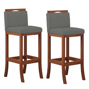 Conjunto 2 Banquetas Alta em Madeira Maciça Londres CCS Interiores Pinhão