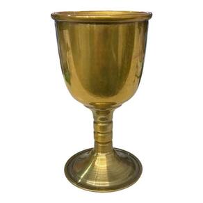 Cálice Para Ritual Em Alumínio Pintado Dourado 14Cm 200 Ml