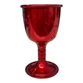 Cálice Para Ritual Alumínio Pintado De Vermelho 14Cm 200 Ml