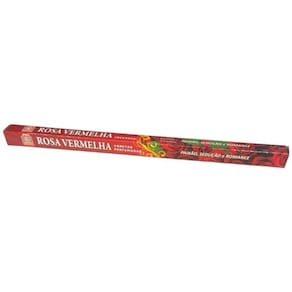 Incenso Rosa Vermelha Guda Indiano Caixa Com 7 Varetas