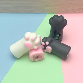 Apontador Patinha de Gato Kawaii - Papelaria Fofa Cat Paw Cute