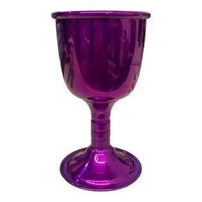 Cálice Para Ritual Em Alumínio Pintado De Roxo 14Cm 200 Ml