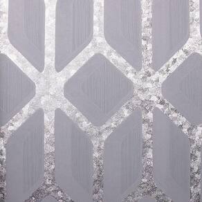 Papel de Parede White Swan Geométrico Cinza WS100202R