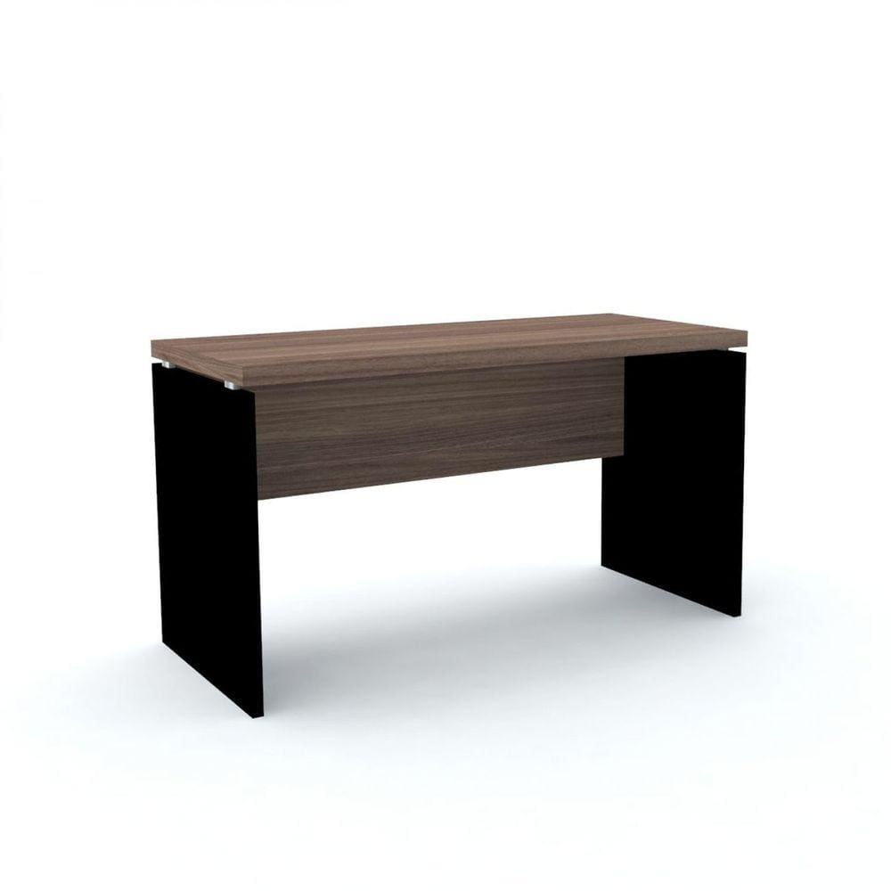 Mesa para Escritório Diretor 134x60cm PE40 Pandin Móveis Walnut/Preto