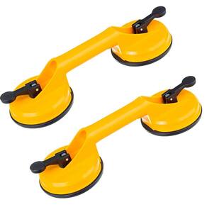 Kit 2 Ventosas Duplas À Vacuo 90kg Cerâmicas Vidros Porcelanatos Fertak