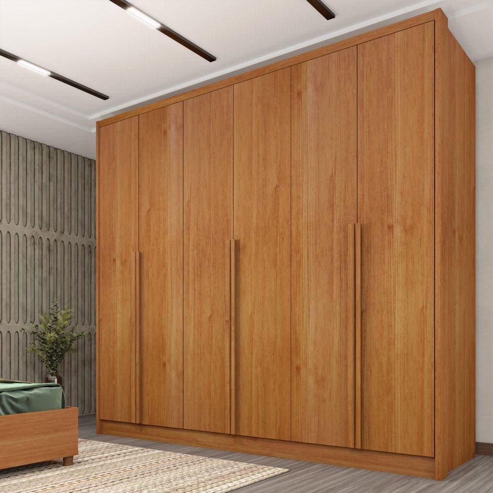 Guarda Roupa Casal 6 Portas 6 Gavetas Sol Espresso Móveis Cinamomo