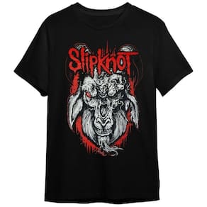 Camiseta Slipknot Bode Banda De Rock Preta Plus Size Unissex 100% Algodão