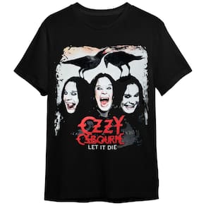 Camiseta Ozzy Ozbourne Let It Die Banda De Rock Preta Plus Size Unissex 100% Algodão