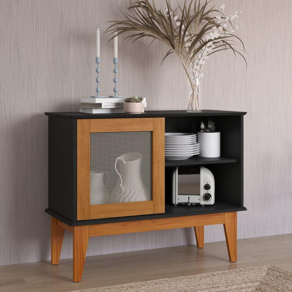 Buffet 1 Porta Denver Tebarrot Preto/Mad