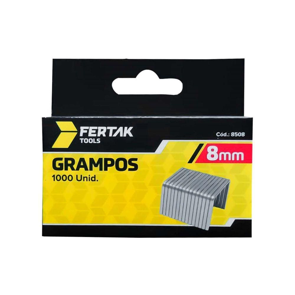Grampos para Grampeador Manual 8mm 1000 Unidades Fertak Tools