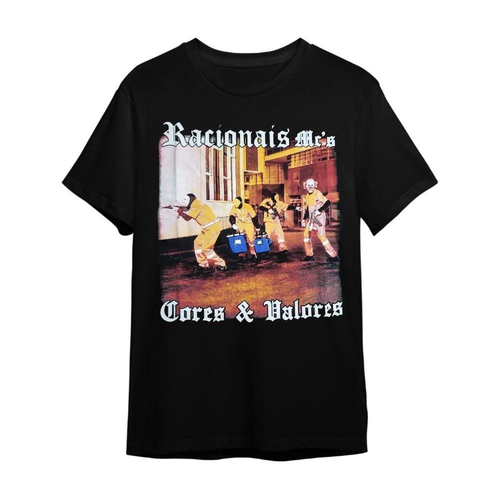 Camiseta Racionais Cores E Valores Adulto Plus G1 G2 G3 Unissex 100% Algodão Tamanho Camisa Blusa