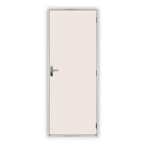 Kit Porta de Madeira Lisa 215x85cm com Batente de Aço 06cm Açomad MGM Branco