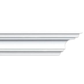 Roda Teto de Poliestireno 6cm x 60mm x 2,00m Metro Linear K60 HomEstar - caixa com 6 m - Branco