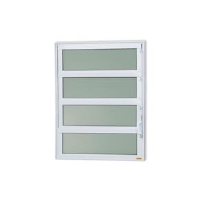 Janela de Alumínio Basculante 80x60cm Vidro Mini Boreal Elite Brimak Branco