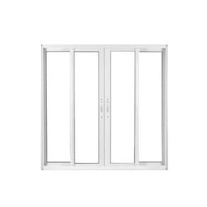 Janela de Alumínio de Correr 100x100cm 4 Folhas 2 Fixas com Vidro Liso Linha Solida MGM Branco