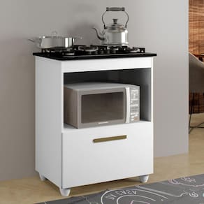 Balcão para Cooktop 1 Porta 1 Nicho Salvia Yescasa Branco