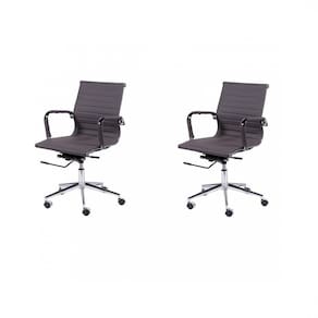 Kit 2 Cadeiras para Escritório Diretor Esteirinha com Relax 3301 Or Design Cinza