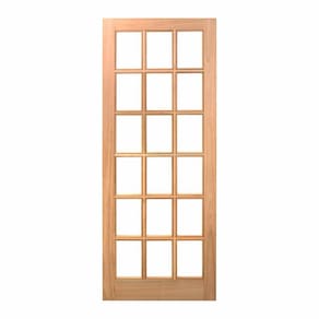 Folha de Porta Maciça 210x90cm Eucalipto PM14 Estilo Cruzeiro Portas Marroml