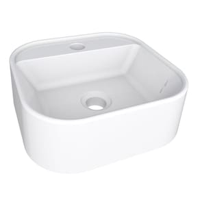 Cuba Para Banheiro em Mármore Sintético 31,2x32,7cm Duna Cozimax Branco