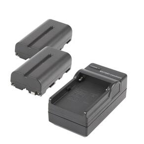 Kit 2X Baterias E Carregador Np-F550 / Np-F570 Sony,
