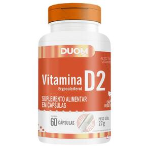 Vitamina D2 Ergocalciferol 2000Ui 60 Capsulas Vegetarianas - Duom