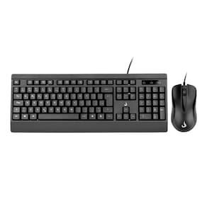 Kit Teclado E Mouse Rise Mode Office OF 02 USB DPI 1000 ABNT2 Preto - RM-TM-02-FB