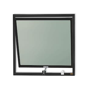 Janela de Alumínio Maxim-Ar 60x60cm Vidro Mini Boreal Plus Brimak Preto