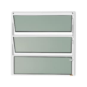 Janela de Alumínio Basculante 60x60cm Vidro Mini Boreal Master Brimak Branco
