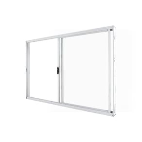 Janela de Correr Abertura Direita Exclusiva 2 Folhas Vidro Liso 100x120cm CRV Portas e Janelas Branco