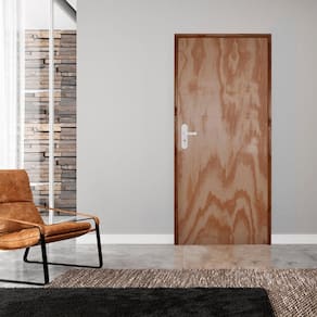Porta Lisa Mescla 210X80 Batente 09 CM Fechadura Alavanca Lado Direito Rodam