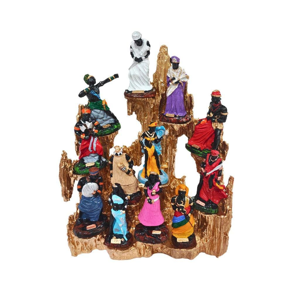 Altar Congá com 12 Orixás de 10 cm Umbanda