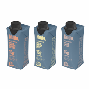 Kit 3 Bebidas Vegetais Proteicas Nude: Baunilha, Cacau, Caramelo