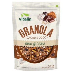 Granola Cacau e Coco Sem Glúten Vitalin 200g