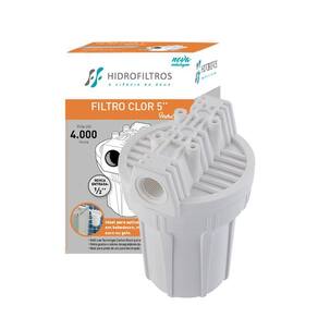 Filtro Hidrofiltros 80L/H Clor 5 Pou Branco Para Pias