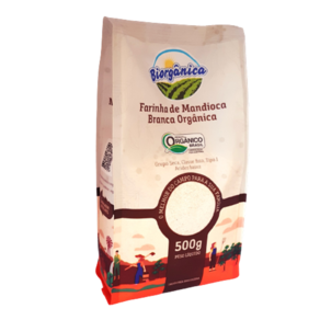 Farinha de Mandioca Branca Orgânica Biorgânica 500g